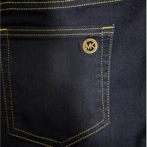 Michael Kors Navy Jeans with Yellow Stitching